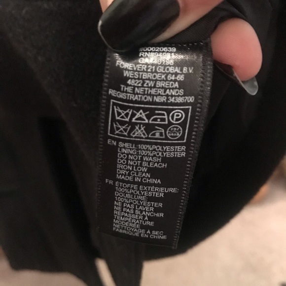 Black Pea Coat - Picture 5 of 5